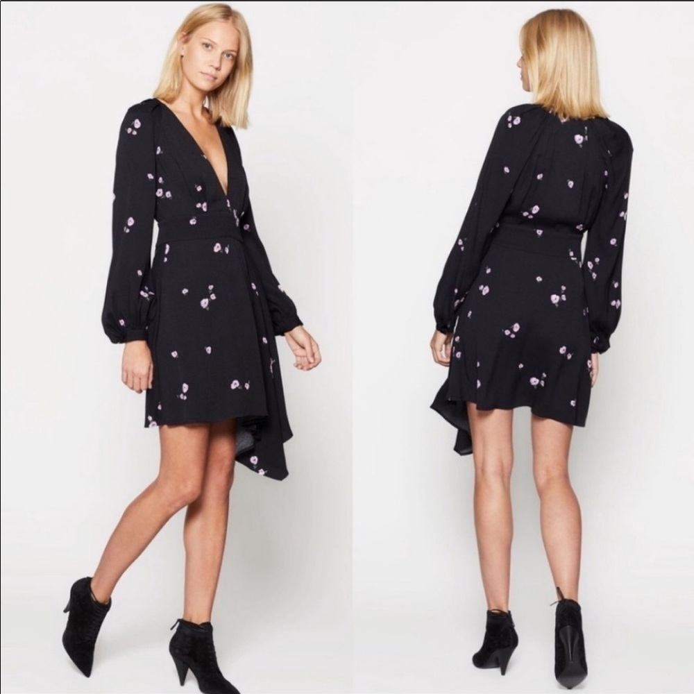 Equipment Alexandria v-neck floral mini dress S